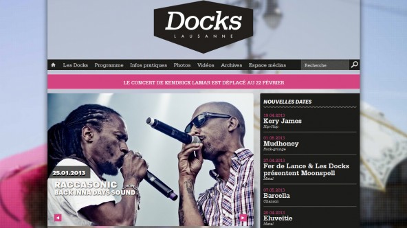 Nouveau site web pour les Docks !